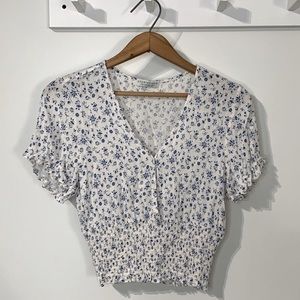 Anthropologie Paper Crane Floral Top